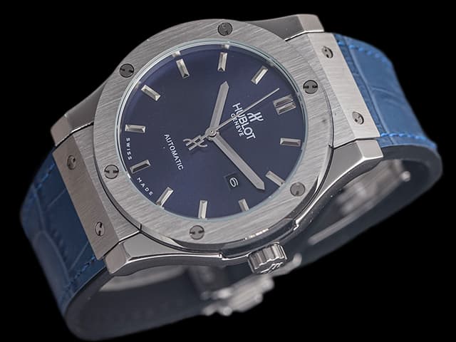 42mm Classic Fusion Rubber Strap Automatic Blue Dial HUB659