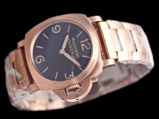 Rose Gold 32mm Luminor Lady Quartz Black Dial PA253