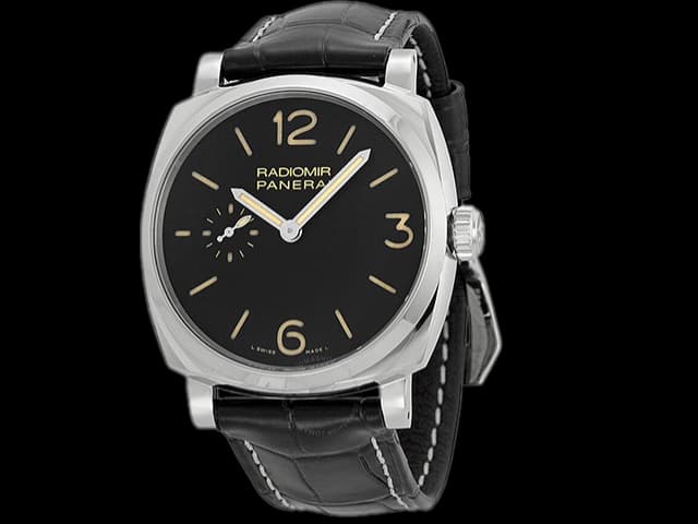 44mm Leather Strap Radiomir 1940 PAM 399 Automatic Black Dial PA274