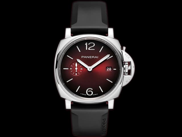 42mm Leather Strap Luminor Due PAM 1424 Automatic Red Dial PA362