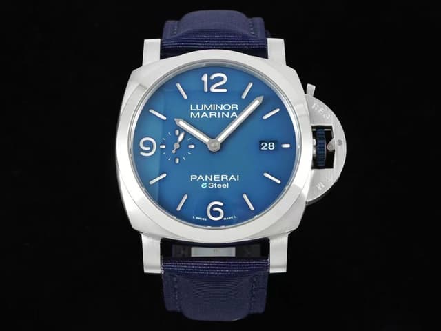 44mm Luminor Marina ESteel Blue Profondo Nylon Strap PAM 1157 Blue Dial PAN-22001