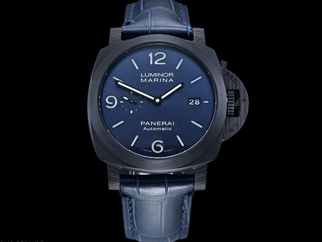 Carbon 44mm Luminor Marina 1950 3 Days Automatic PAM 1664 Blue Dial PAN-23001