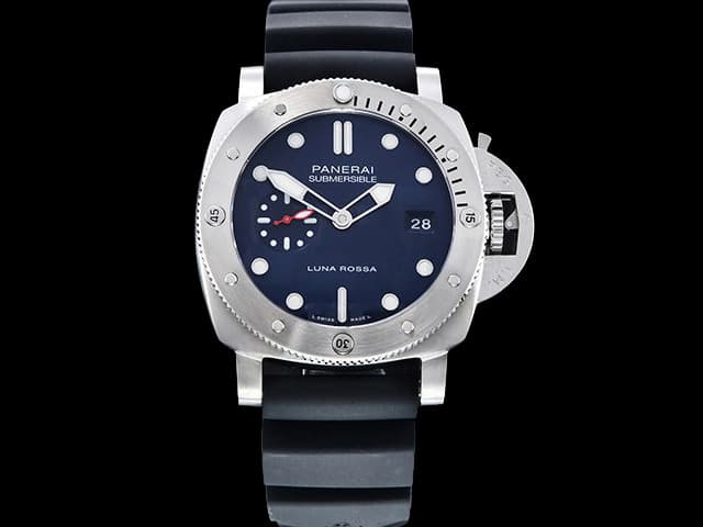 44mm Submersible QuarantaQuattro Luna Rossa Rubber Strap PAM 1391 Blue Dial PAN-23021