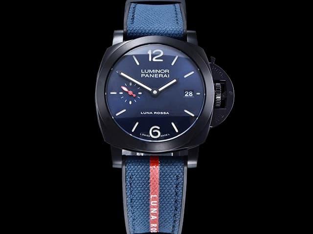 DLC 40mm Luminor Quaranta Bitempo Luna Rossa PAM 1408 Blue Dial PAN-24024