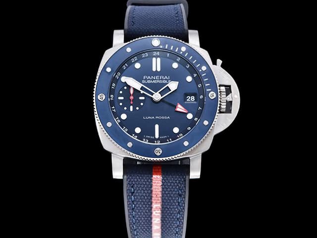 Titanium 42mm Submersible GMT Luna Rossa Automatic PAM 1507 Blue Dial PAN-25012