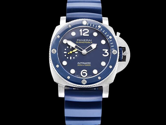44mm Rubber Strap Submersible QuarantaQuattro Mike Horn PAM 1676 Blue Dial PAN-25021