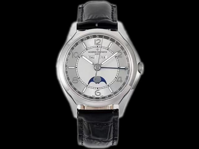 40mm Fiftysix Complete Calendar 4000 Leather Strap 9015 Automatic White Dial VC-21083