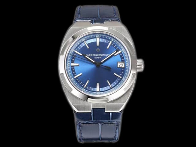 41mm Overseas 4500 Leather Strap 9015 Automatic Blue Dial VC-21113