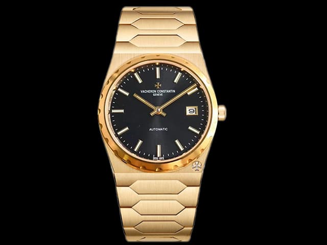 Yellow Gold 37mm Overseas Historiques 222 Re-Edition 4200 9015 Steel Automatic Black Dial VC-24012