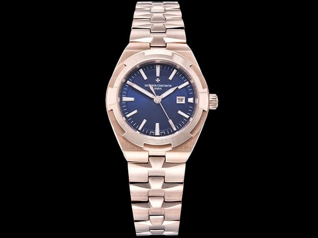 Rose Gold 35mm Overseas 4600V 9015 Steel Automatic Blue Dial VC-24033