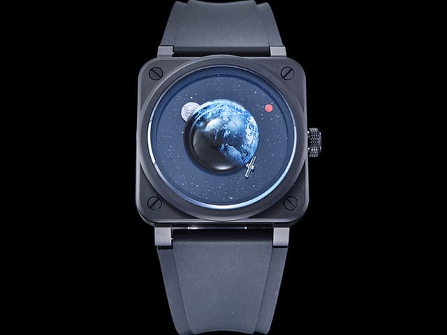 Ceramic 42mm Rubber Strap BR03 Astro Space 9015 Automatic BR-25011