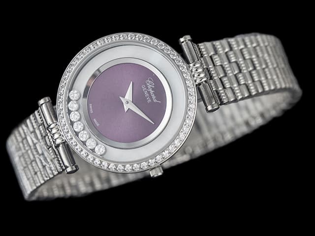 32mm Happy Sport Lady Steel Quartz Purple Dial Diamond CP232