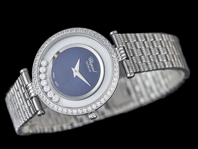 32mm Happy Sport Lady Steel Quartz Blue Dial Diamond CP234