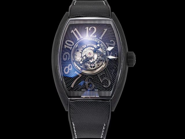 Carbon 37mm Grand Central Tourbillon Rubber Strap Black Carbon Dial FM-24001