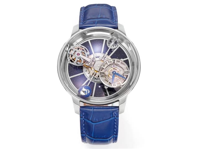 40% off 47mm Leather Strap Astronomia Tourbillon Steel Transparent Sapphire JAC-23001