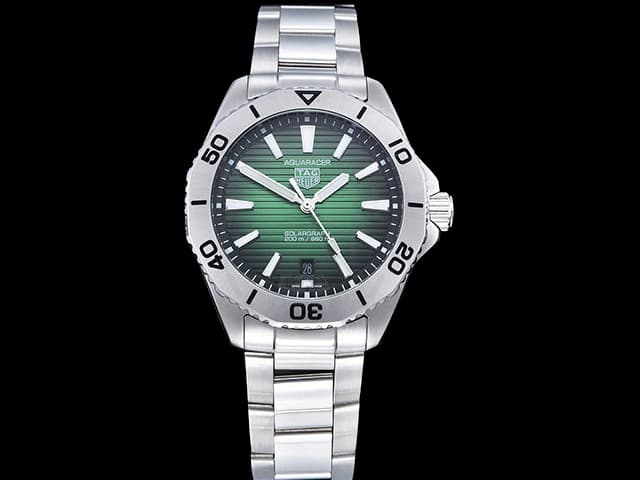 40mm Aquaracer Solargraph Steel Automatic Green Dial TAG1001