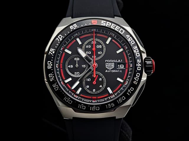 44mm Formula 1 Rubber Strap Quartz Chronograph Black Dial TAG1025