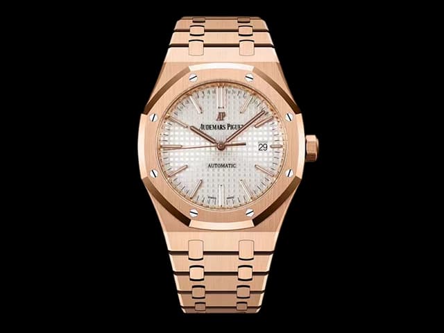 Rose Gold 41mm Royal Oak Selfwinding 3120 15400 White Dial AP-14012