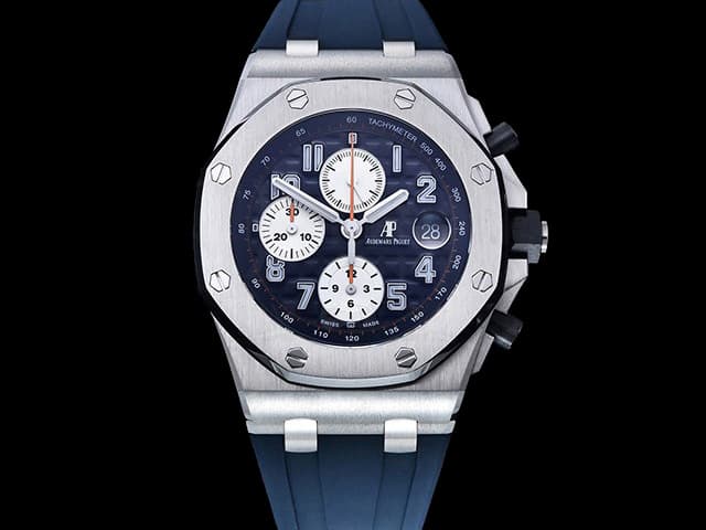 42mm Royal Oak Offshore Chronograph 3126 Rubber Strap 26470 Blue Dial AP-14028