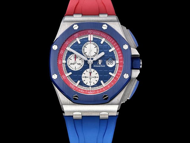 Two Tone 44mm Royal Oak Offshore Ryder Cup Europe Chronograph Rubber Strap 26400 Blue Dial AP-22062