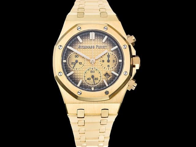 Yellow Gold 41mm Royal Oak Chronograph 26240 50th Anniversary Gold Dial AP-24022