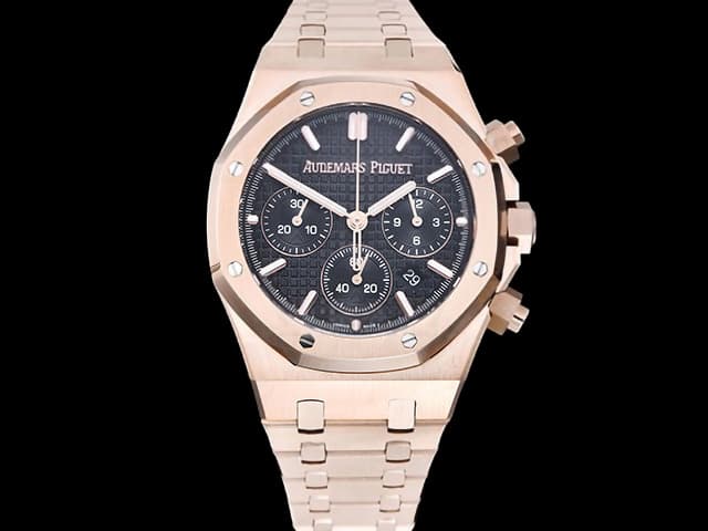 Rose Gold 41mm Royal Oak Chronograph 26240 50th Anniversary Black Dial AP-24031