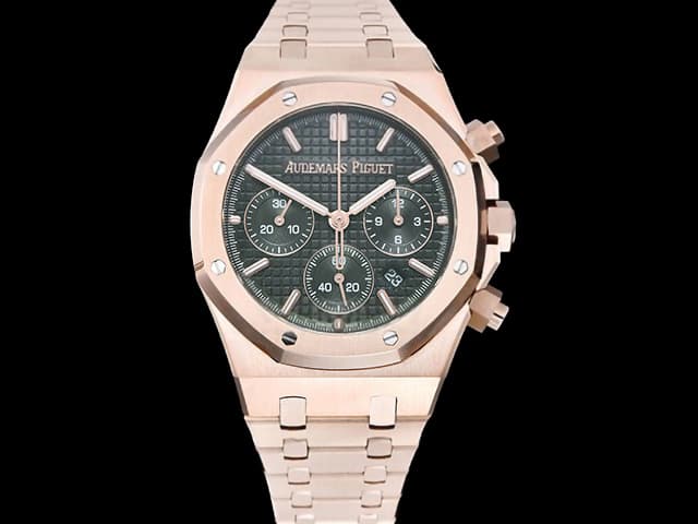 Rose Gold 41mm Royal Oak Chronograph 26240 50th Anniversary Green Dial AP-24033