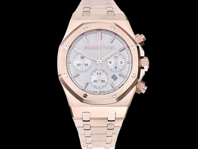 Rose Gold 41mm Royal Oak Chronograph 26240 50th Anniversary White Dial AP-24034