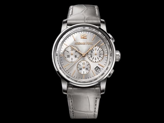 41mm CODE 11.59 Chrono 26393 Leather Strap 4401 Silver Dial AP-26006