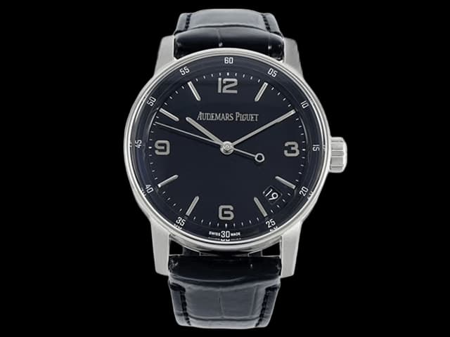 41mm CODE 11.59 15210 Leather Strap 4302 Black Dial AP-26011