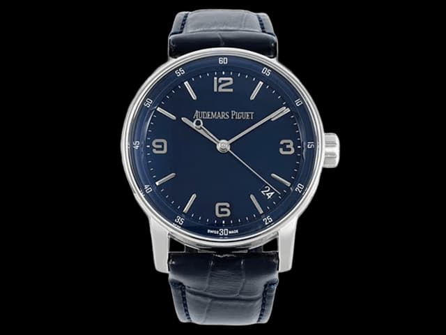 41mm CODE 11.59 15210 Leather Strap 4302 Blue Dial AP-26012