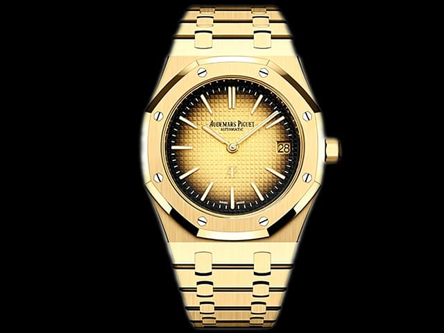 Yellow Gold 39mm Royal Oak Jumbo Extra Thin 7121 16202 Smoked Burgundy Gold Dial AP-26022