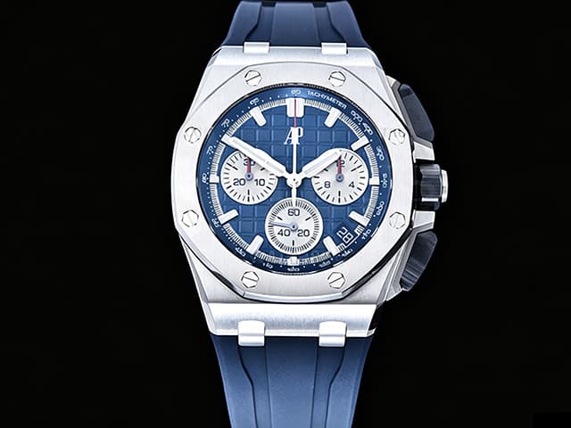 43mm Royal Oak Offshore Chronograph 26420 Rubber Strap Blue Dial AP-26031