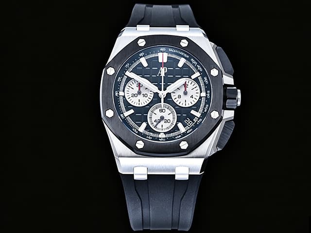 43mm Royal Oak Offshore Chronograph 26420 Rubber Strap Black Dial AP-26032
