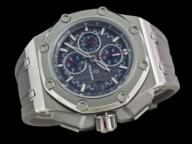 45mm Royal Oak Offshore Michael Schumacher Rubber Strap 26568 Quartz Grey Dial AP596