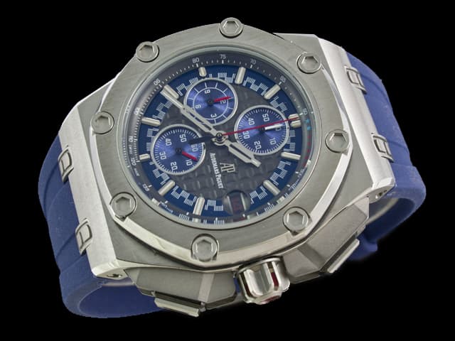 45mm Royal Oak Offshore Michael Schumacher Rubber Strap 26568 Quartz Blue Dial AP601