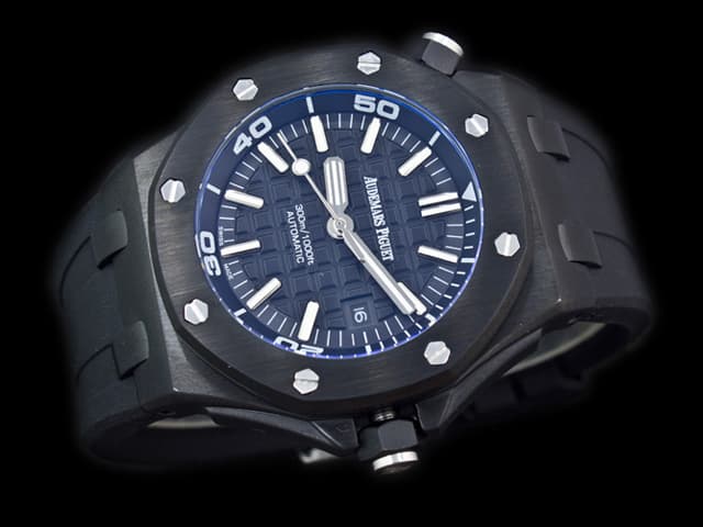 PVD 42mm Royal Oak Offshore Diver Rubber Strap 15703 Automaitc Black Dial AP797