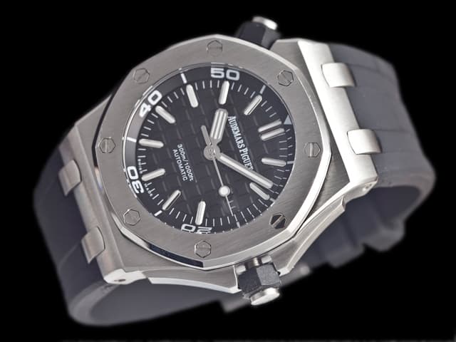 42mm Royal Oak Offshore Diver Rubber Strap 15710 Automaitc Black Dial AP857