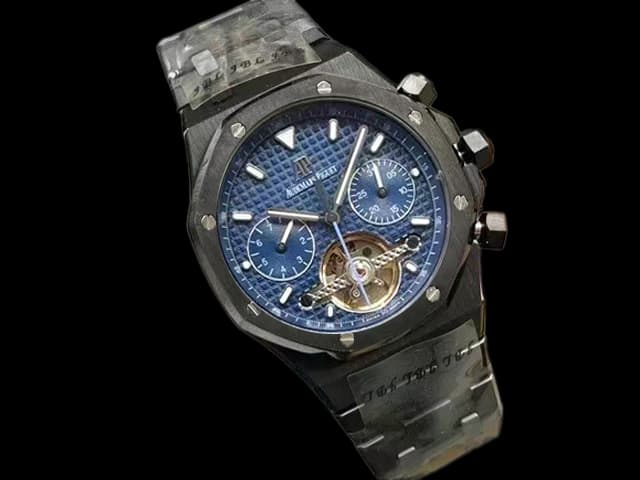 PVD 42mm Royal Oak Tourbillon 25977 Steel Blue Dial AP912