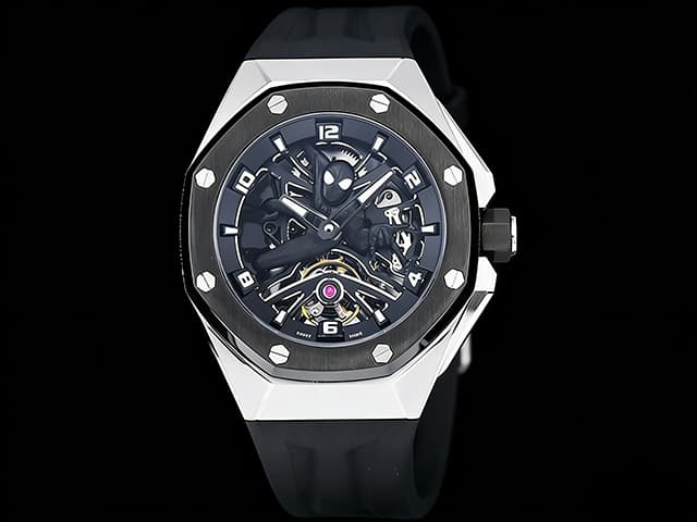 43mm Royal Oak Concept Spider-Man Rubber Strap Tourbillon Black Dial AP932