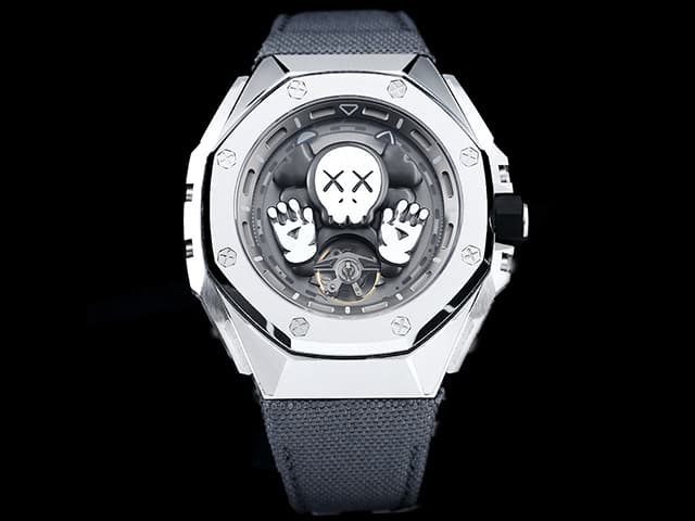 43mm Royal Oak Concept KAWS Nylon Strap Tourbillon Black Dial AP935