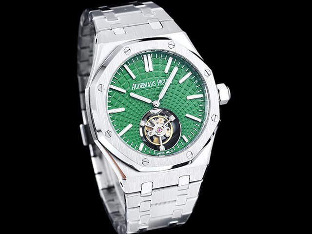 42mm Royal Oak Tourbillon Premie Limited Edition 26530 Steel Green Dial AP956