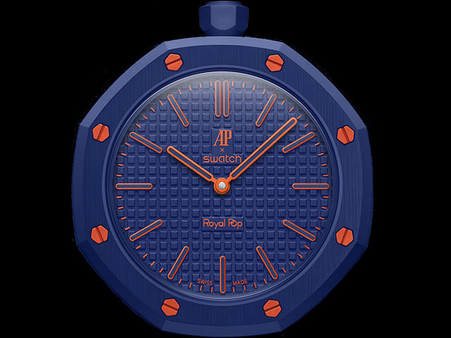 40mm Swatch Royal Pop Quartz Dark Blue Dial APS02