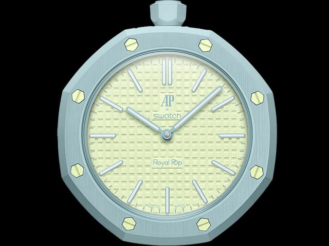 40mm Swatch Royal Pop Quartz Light Green Dial APS07