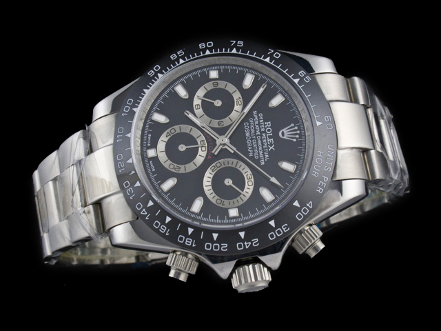 40mm Daytona 116500 Black Dial Steel RL857