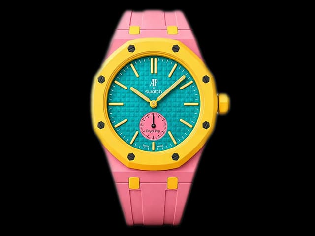 40mm Swatch Royal Pop Quartz Light Blue Dial APS04